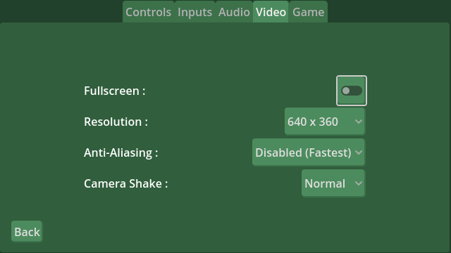 Video Options - Tower
