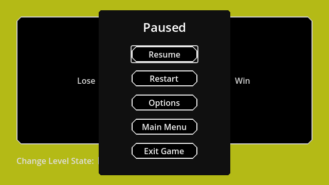 Pause Menu - Gravity