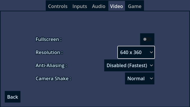 Video Options - Lore